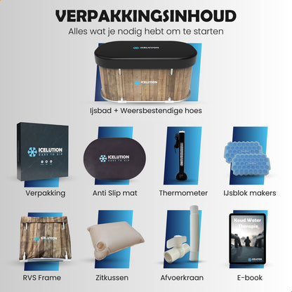 IJsbad Ovaal XL - PREMIUM pakket - Hout look