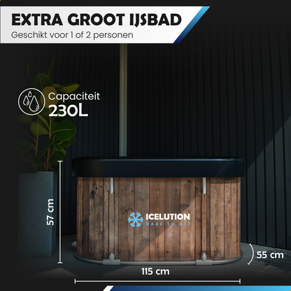 IJsbad Ovaal XL - PREMIUM pakket - Hout look